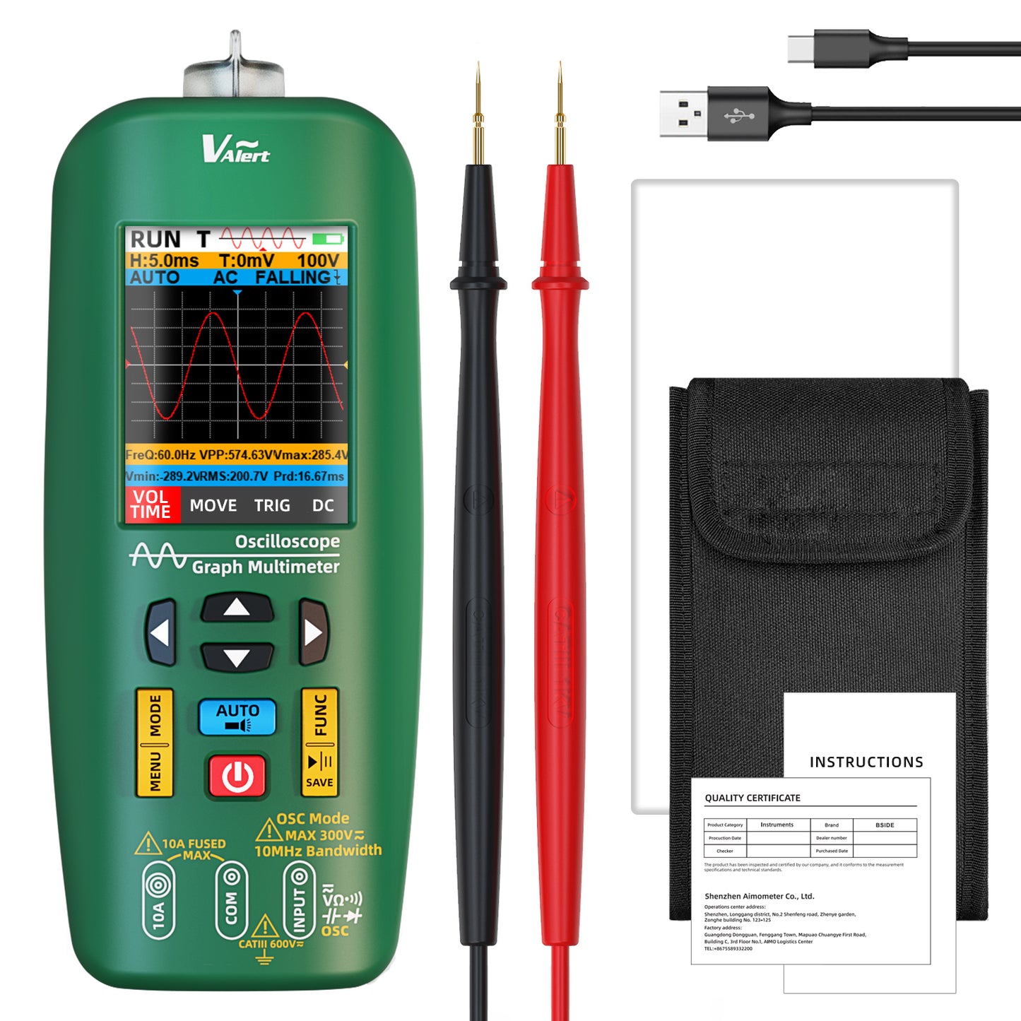 Smart Oscilloscope Graph Multimeter Handheld Instrument WO1