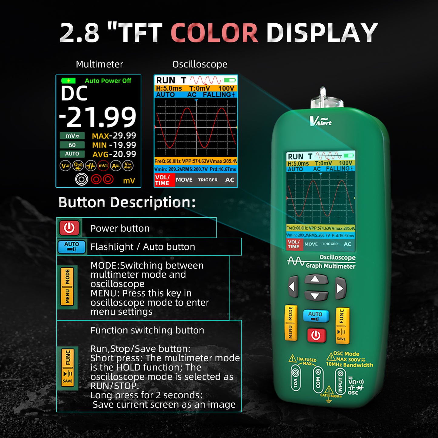 Smart Oscilloscope Graph Multimeter Handheld Instrument WO1